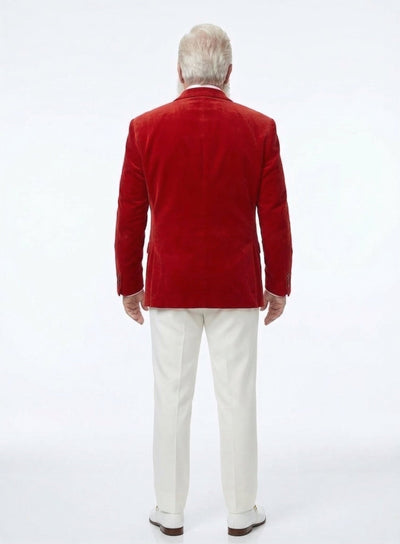Men’s Red Velvet Blazer Santa Clauses Tim Allen Inspired Jacket – Festive Christmas Party Blazer, Holiday Costume Jacket Christmas New Year