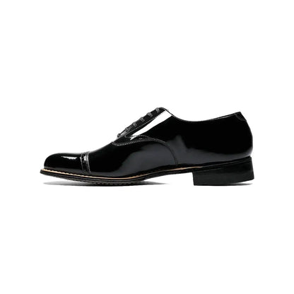 11003,Stacy Adams Patent Shiny Leather Concorde Cap Toe Oxford Lace Up