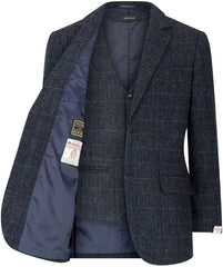 Walker and Hawkes Harris Tweed Blakemore Blazer for Men - Hand-Woven Wool Tweed Jacket with Polyester Lining, Regular Fit