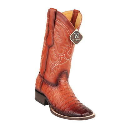King Exotic Men's Caiman Belly Square Toe Cowboy Boot 1 -01  - from alligatorwarehouse.com
