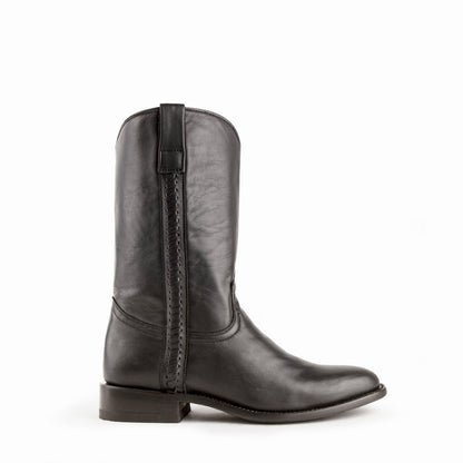 Mens Ferrini Leather Motorcycle Boot in Black