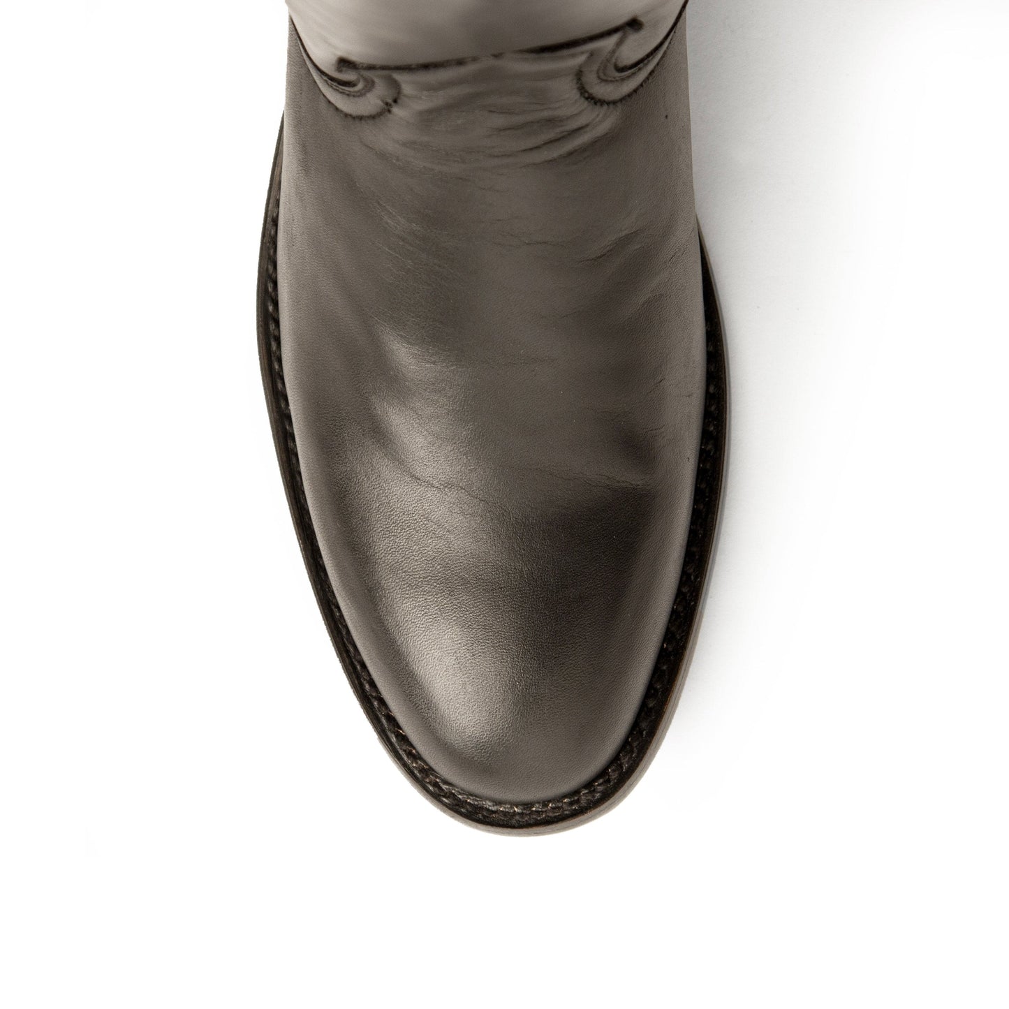 Mens Ferrini Leather Motorcycle Boot in Black