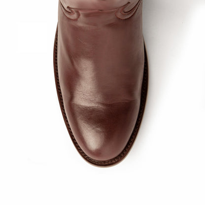 Mens Ferrini Leather Motorcycle Boot in Brown