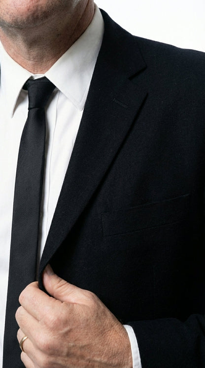 Mens Black Blazer – Vincent Vega Inspired Pulp Fiction Style Classic Formal Blazer for Men Retro Vintage Jacket