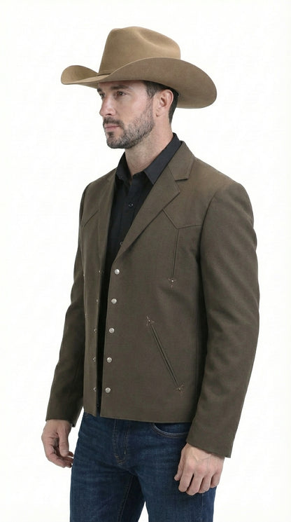 Mens Brown Western Blazer – Cowboy Style Casual Jacket Vintage Western Sport Coat Country Fashion Jacket