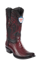 Wild West Botas de Pata de Avestruz Horma Dubai Toe Faded Burgundy
