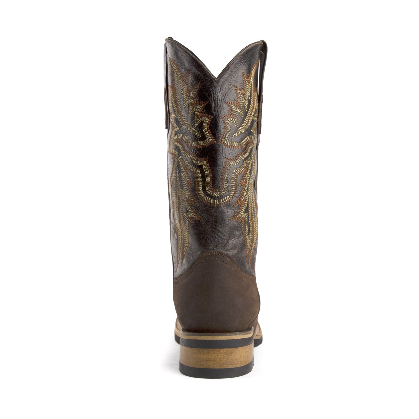 Mens Ferrini Maverick Square Toe Leather Cowboy Boot in Chocolate