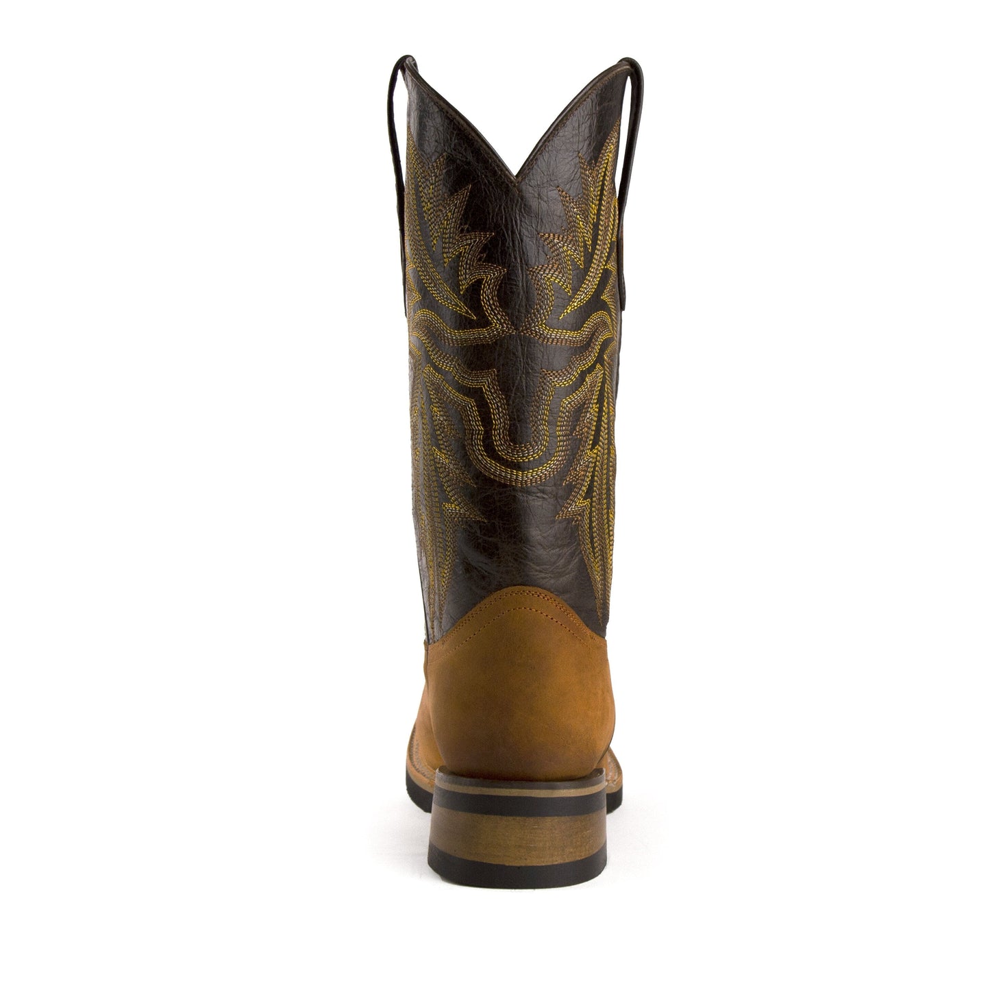 Mens Ferrini Maverick Square Toe Leather Cowboy Boot in Brown