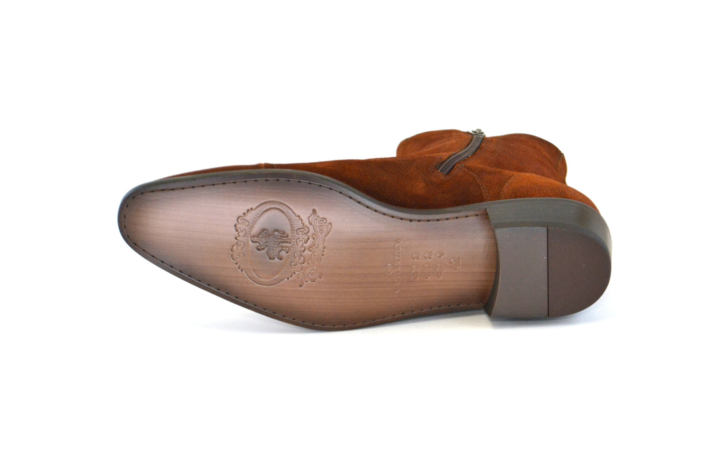 C193-1547-lizard print dark tan Suede