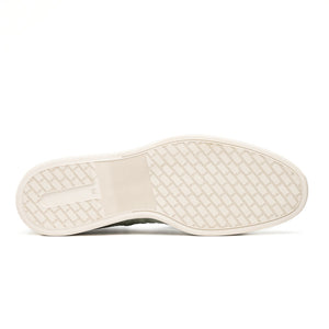 Zelli Livorno Stampata Crocodile-Embossed Nubuck Loafer in Celery