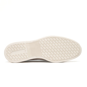 Zelli Livorno Stampata Crocodile Embossed Nubuck Loafer in Bone