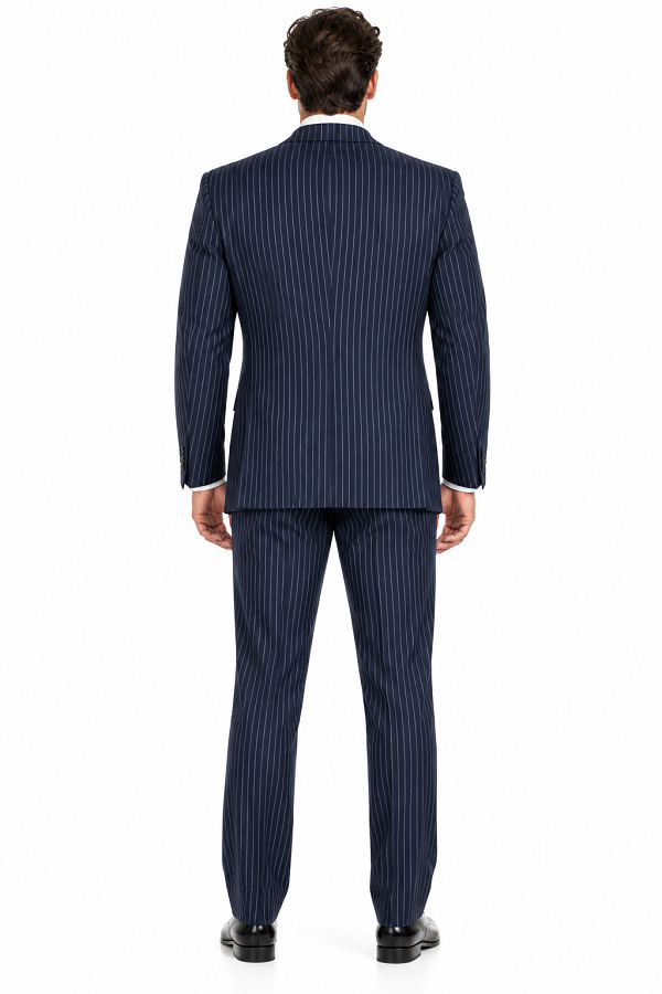 1920s Mens Suit - 1920s Mens Outfit - 1920s  costume  Bold Pinstripe  Navy