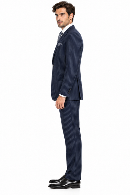 1920s Mens Suit - 1920s Mens Outfit - 1920s  costume  Bold Pinstripe  Navy