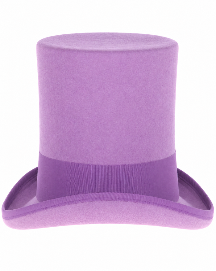 Victorian Steampunk Top Hat - 1800 19th Century - Dressy Loden Felt Top Purple Hat