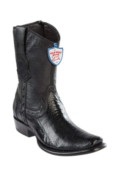 Wild West Botas de Pata de Avestruz Horma Dubai Toe Black 1   - from alligatorwarehouse.com
