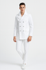 Men’s White Double-Breasted Peacoat Jacket – Classic Stylish Outerwear Wool Fabric Slim Fitted 2   - from alligatorwarehouse.com