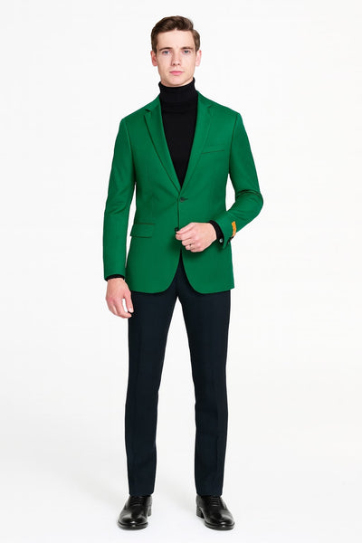Mens Green Blazer – Stylish Casual and Formal Sport Coat for Parties, Weddings and Events in Emerald Green 1   - from alligatorwarehouse.com