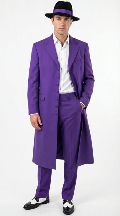Pimp Halloween Joker Costume Purple Zoot Suit for Men