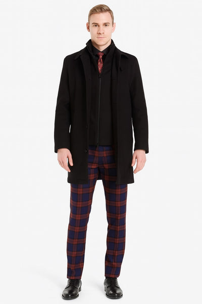 Mens Black Wool Overcoat – Classic Single-Breasted Winter Coat for Business and Formal Wear 1   - from alligatorwarehouse.com