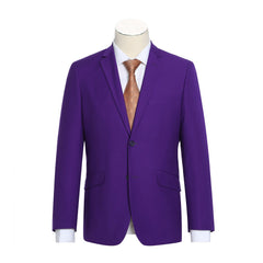 201-68 Men's 2-Piece Slim Fit Single Breasted Notch Lapel Suit