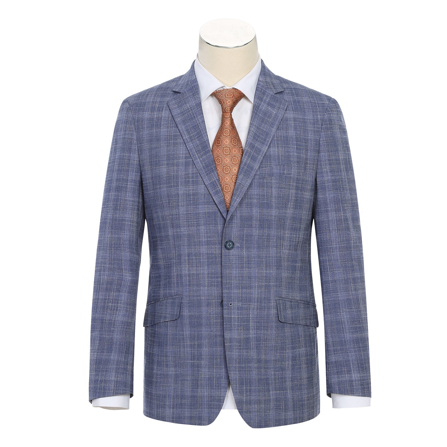 293-24 Men's Slim Fit Checked Suits 1 SO6293-24 slim suits_38L  - from alligatorwarehouse.com