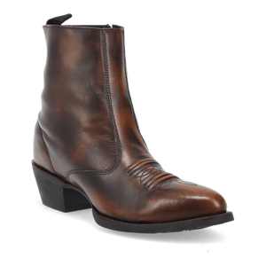Laredo Men's Fletcher Leather Round Toe Boots with Zipper - Tan