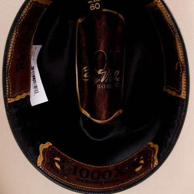 1000x Larry Mahan Imperial Hat Genuine Mink  Belly 3   - from alligatorwarehouse.com