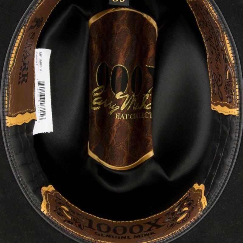 1000x Larry Mahan's Imperial Hat Genuine Mink Black 3   - from alligatorwarehouse.com