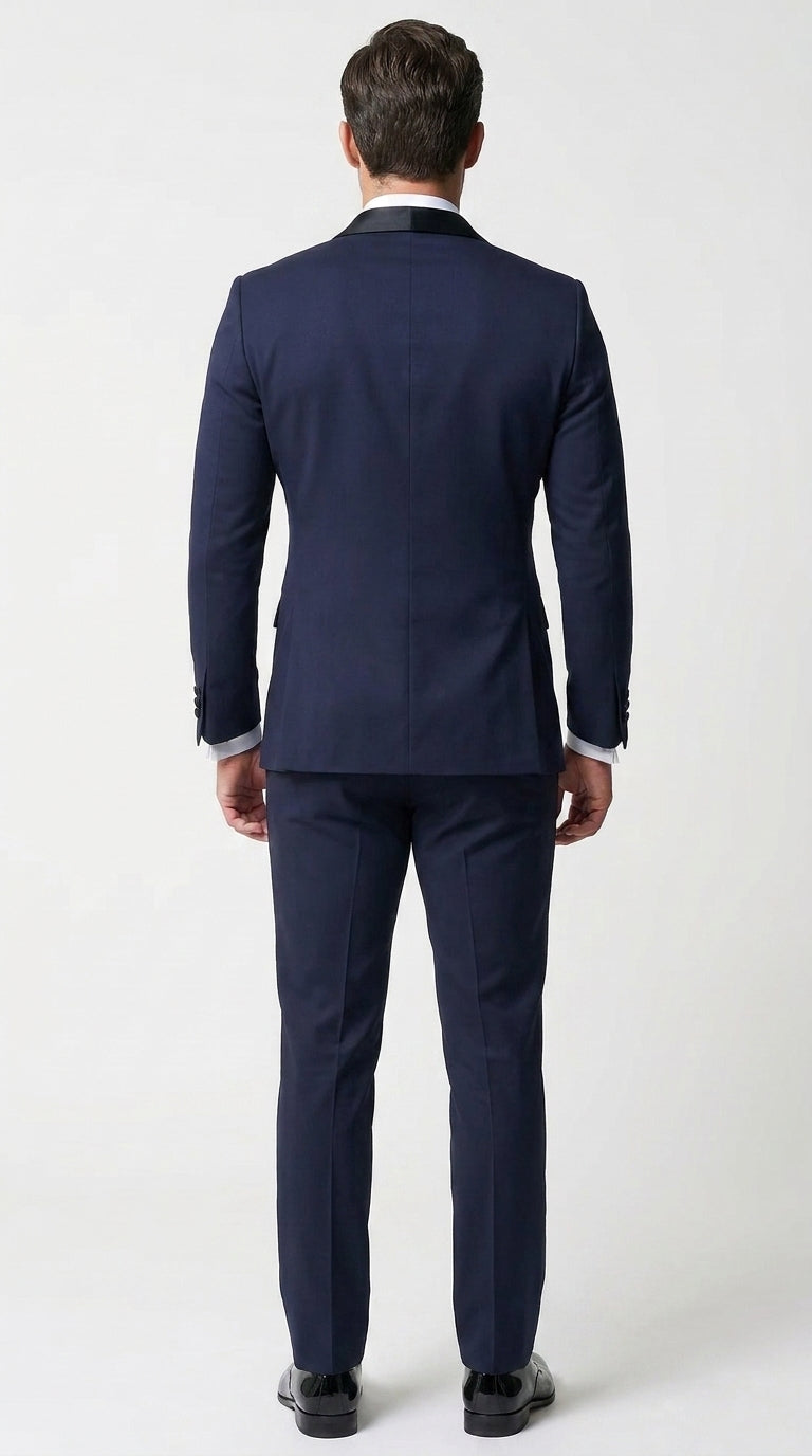 Men’s Father of the Bride Tuxedo Suit – Shawl Lapel Wedding Suit in Black, Navy or Hunter Green