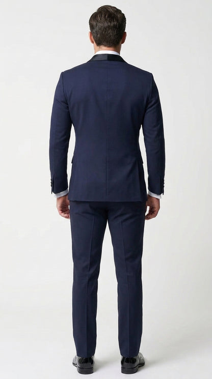 Men’s Father of the Bride Tuxedo Suit – Shawl Lapel Wedding Suit in Black, Navy or Hunter Green