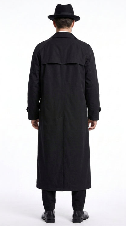 Men’s Undertaker Inspired Black Trench Coat – WWE Wrestling Style Long Full-Length Overcoat