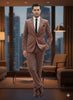 Mens Mauve Velvet Suit – 2 Piece Ultra Slim Fit Blazer and Pants Formal Set in Light Brown Tuxedo 7   - from alligatorwarehouse.com