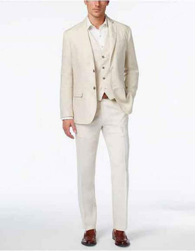 Linen Suit - Mens Summer Suits in Natural Color - Beach  Wedding Suit 1 56-7956  - from alligatorwarehouse.com