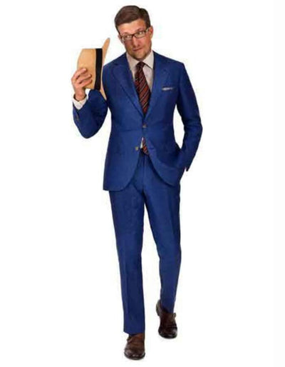 Linen Suit - Mens Summer Suits Intense Blue Color - Beach Wedding 1 0E-1580  - from alligatorwarehouse.com