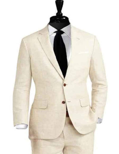 Linen Suit - Mens Summer Suits in   Beige  Color - Beach  Wedding 1 QY-1636  - from alligatorwarehouse.com