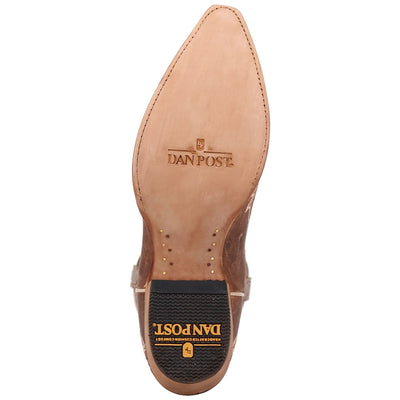 Dan Post Men's Racer Tan Leather Western Boots 4 DP7013_8_D  - from alligatorwarehouse.com