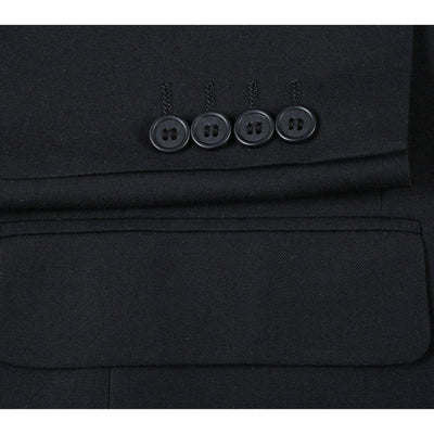 Slim Fit 2 Piece Black Double Breasted Peak Lapel Tuxedo 3 SO6201-1-DB-SLIM-PEAK  - from alligatorwarehouse.com