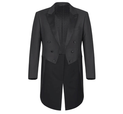 Classic Full Dress Tuxedo Tails 2 Piece Regular Fit In Black 2 SO6201-1-FD  - from alligatorwarehouse.com