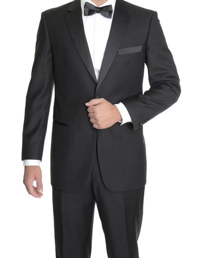 Classic Tuxedo 2 Piece Regular Fit In Black 1 SO6201-1-Tuxedo-ClassicRibbon  - from alligatorwarehouse.com