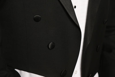 Classic Full Dress Tuxedo Tails 2 Piece Regular Fit In Black 4 SO6201-1-FD  - from alligatorwarehouse.com