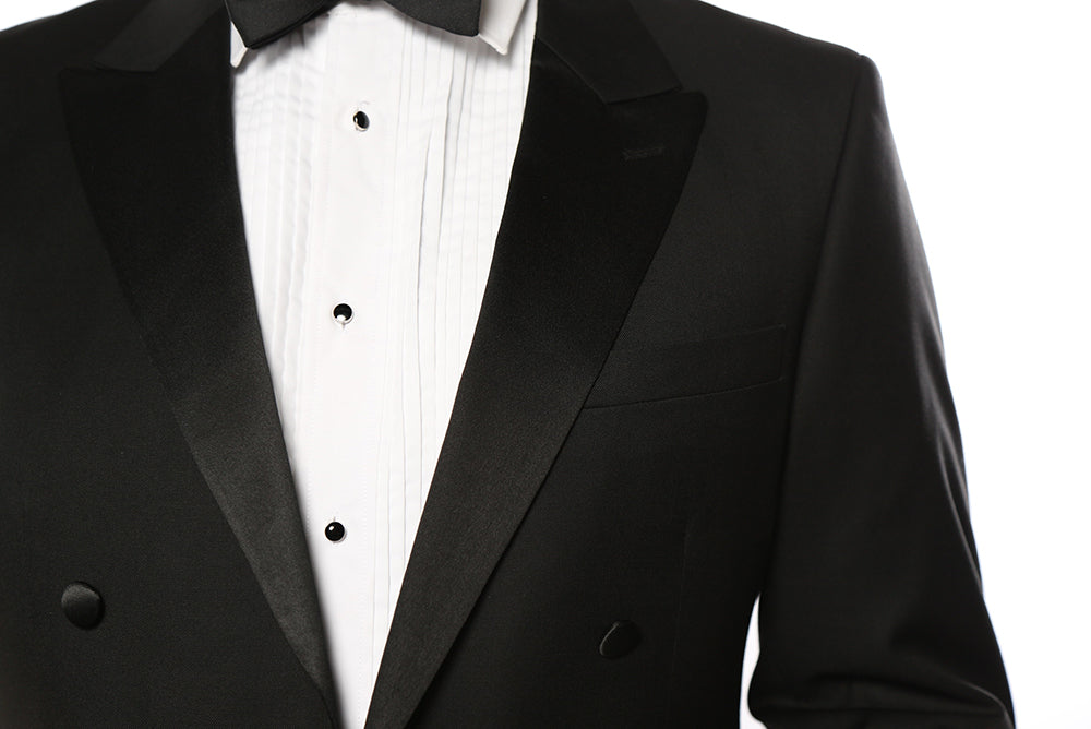 Classic Full Dress Tuxedo Tails 2 Piece Regular Fit In Black