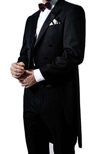 Classic Full Dress Tuxedo Tails 2 Piece Regular Fit In Black 1 SO6201-1-FD  - from alligatorwarehouse.com