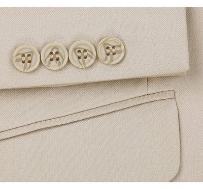 Vanderbilt Collection - Classic 2 Piece Suit 2 Buttons Regular Fit In Beige 3 SO6201-3 CLASSIC SUITS_34R  - from alligatorwarehouse.com