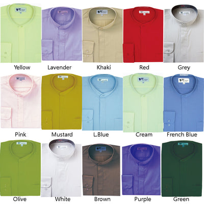 Mens Cotton Blend Mandarin Shirt 1 S2-1670  - from alligatorwarehouse.com