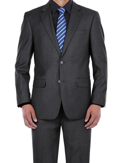 (Limited Sizes) Regular Fit Charcoal Gray 2 Piece Suit 1 SO6202-1-CLASSIC  - from alligatorwarehouse.com