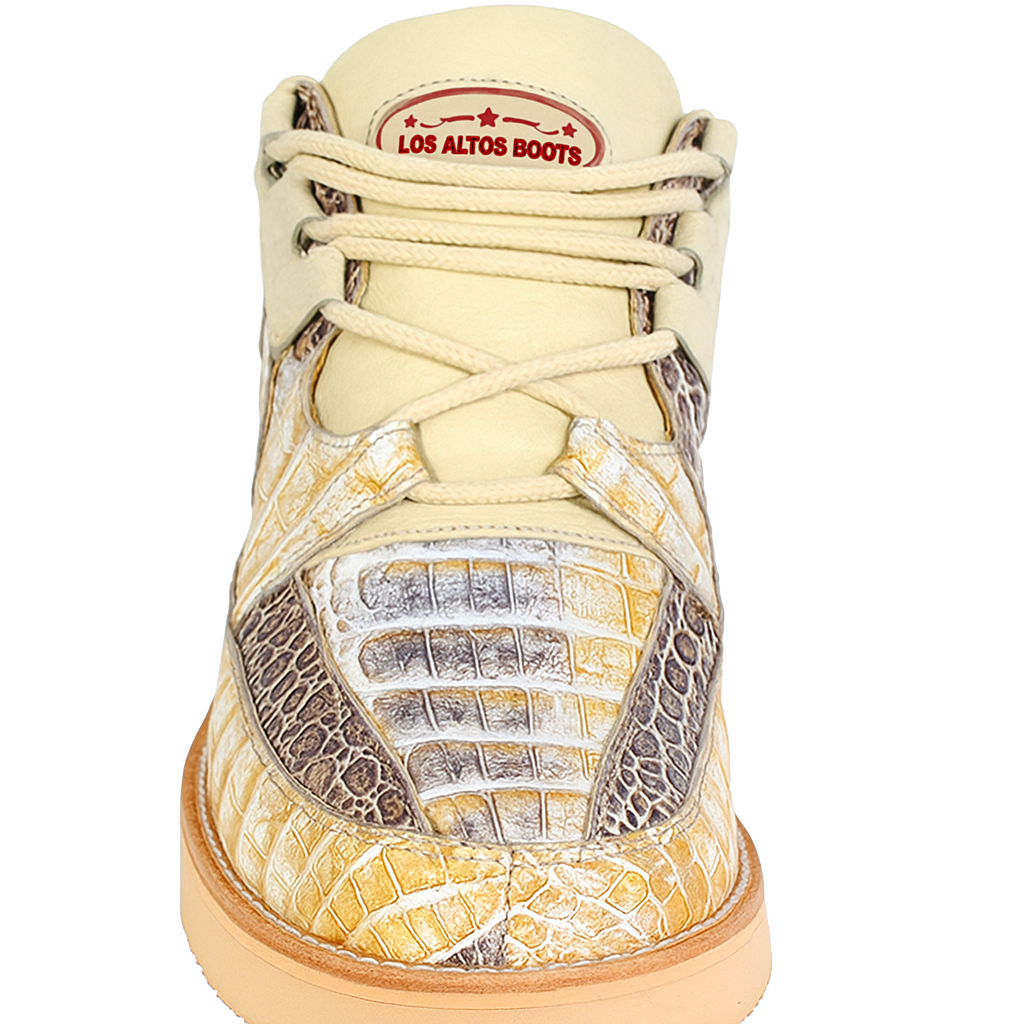 Los Altos Casual Natural Genuine All-Over Crocodile Shoes