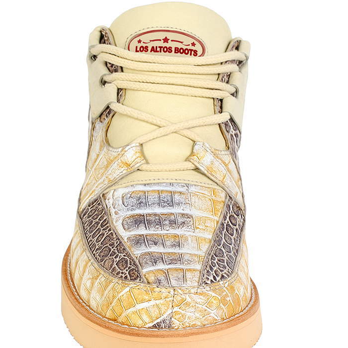 Los Altos Casual Natural Genuine All-Over Crocodile Shoes