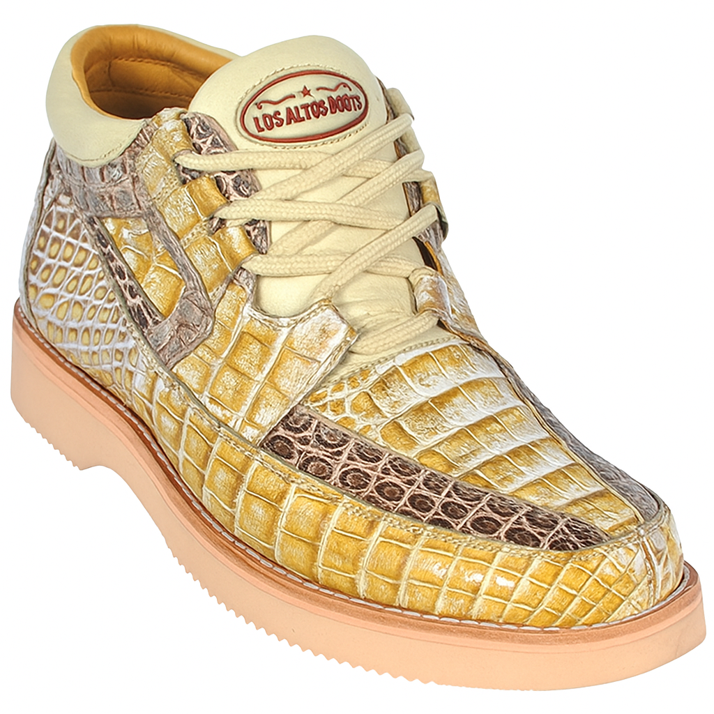 Los Altos Casual Natural Genuine All-Over Crocodile Shoes