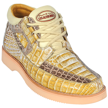 Los Altos Casual Natural Genuine All-Over Crocodile Shoes