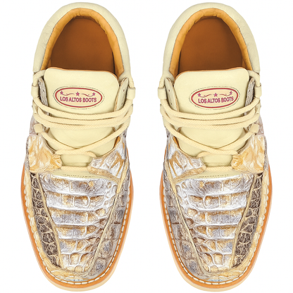Los Altos Casual Natural Genuine All-Over Crocodile Shoes